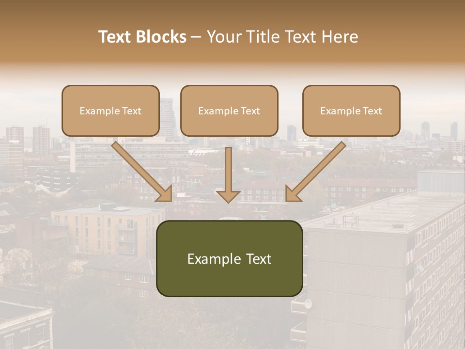 View From Elephant And Castle Aria, London PowerPoint Template