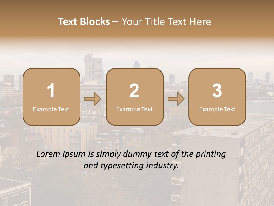 View From Elephant And Castle Aria, London PowerPoint Template