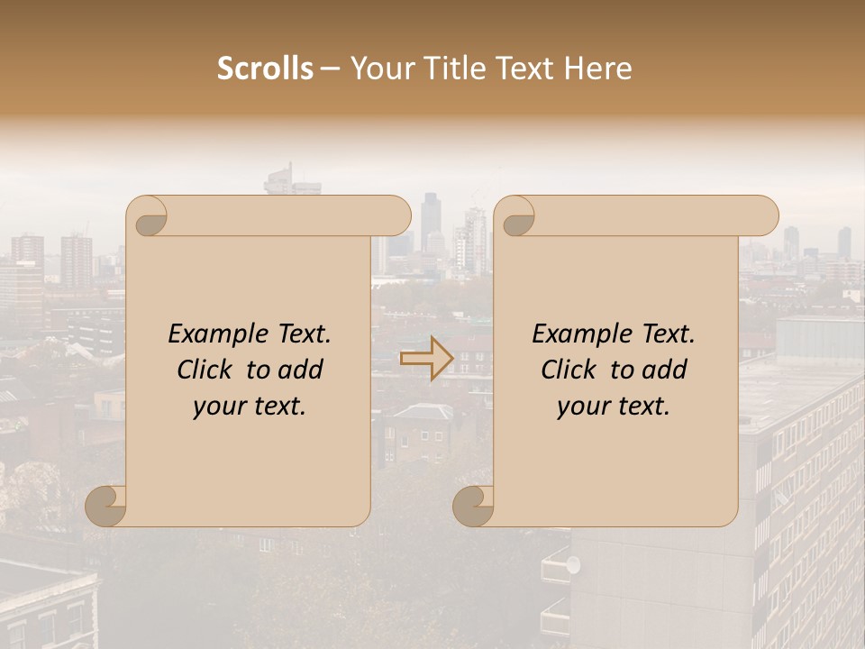 View From Elephant And Castle Aria, London PowerPoint Template