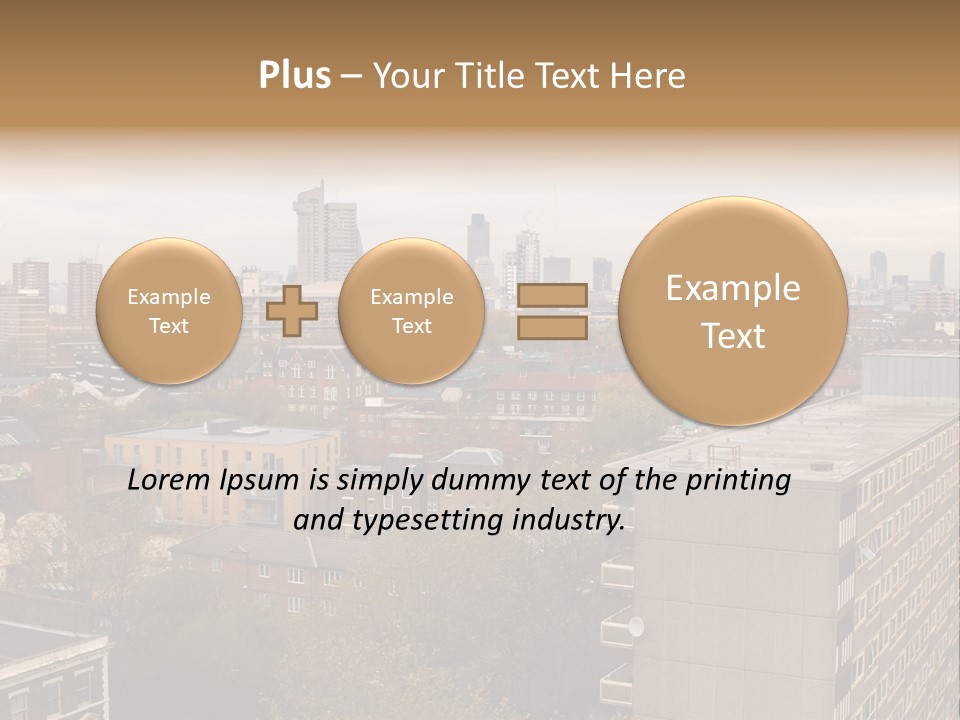 View From Elephant And Castle Aria, London PowerPoint Template