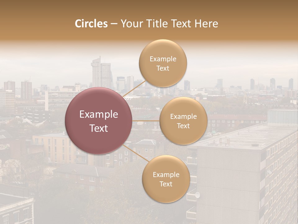 View From Elephant And Castle Aria, London PowerPoint Template