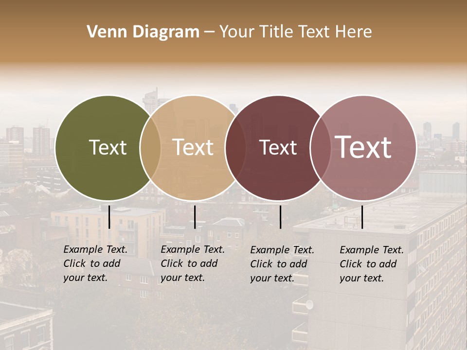 View From Elephant And Castle Aria, London PowerPoint Template