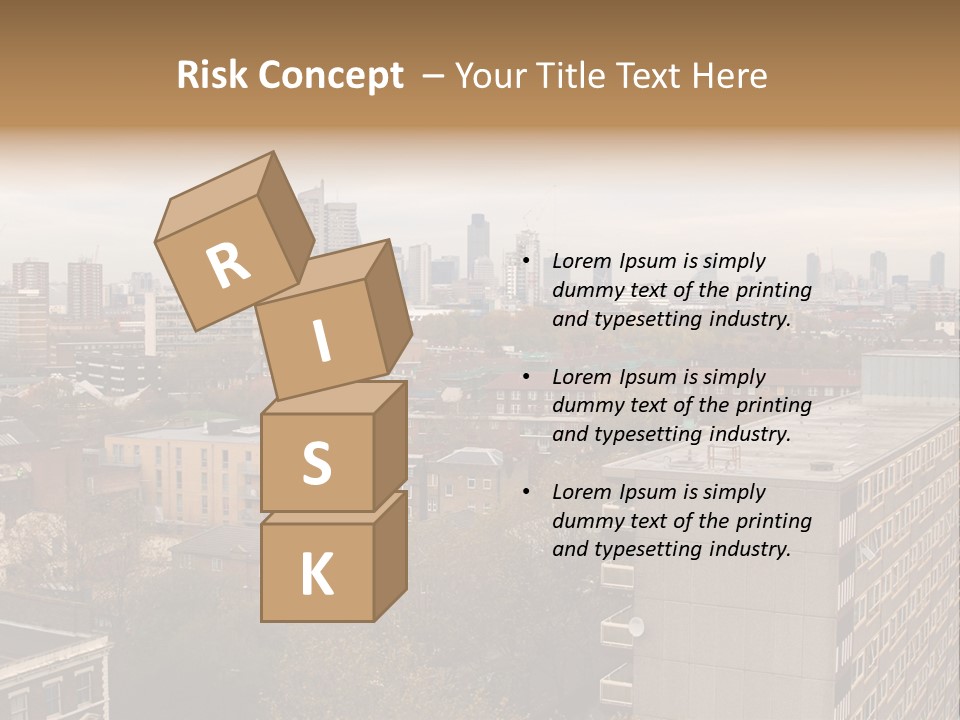 View From Elephant And Castle Aria, London PowerPoint Template