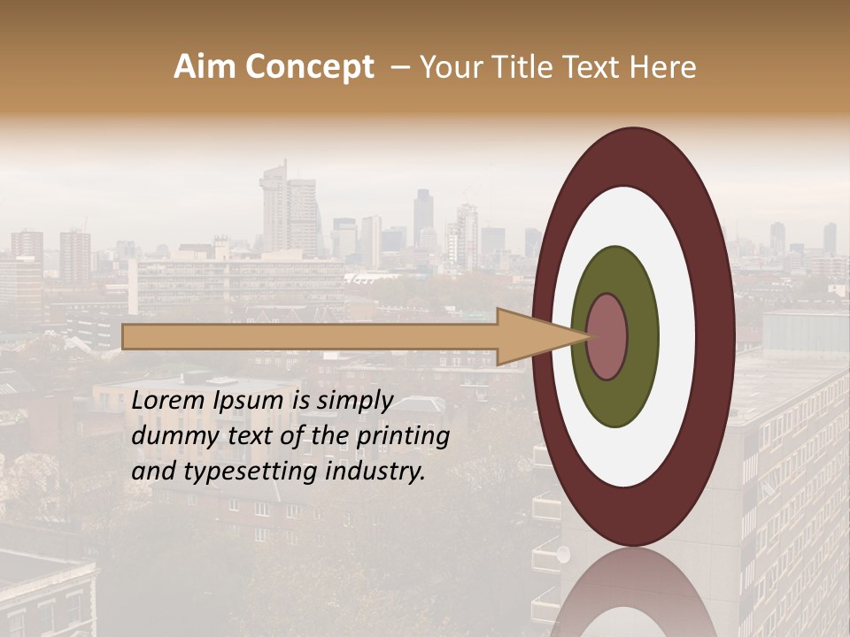 View From Elephant And Castle Aria, London PowerPoint Template