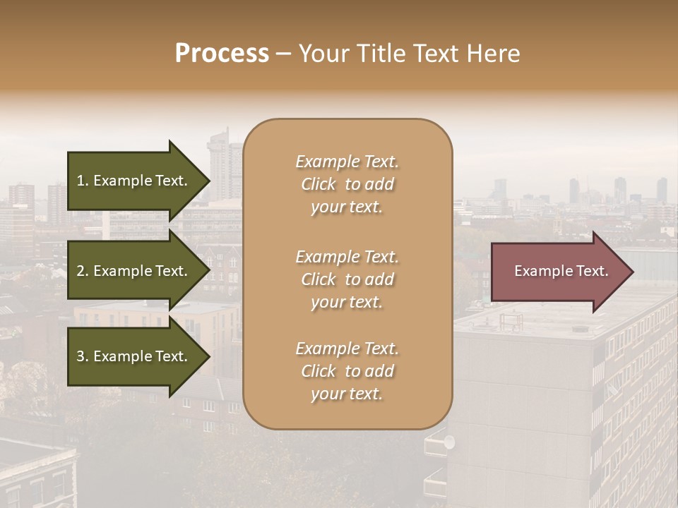 View From Elephant And Castle Aria, London PowerPoint Template