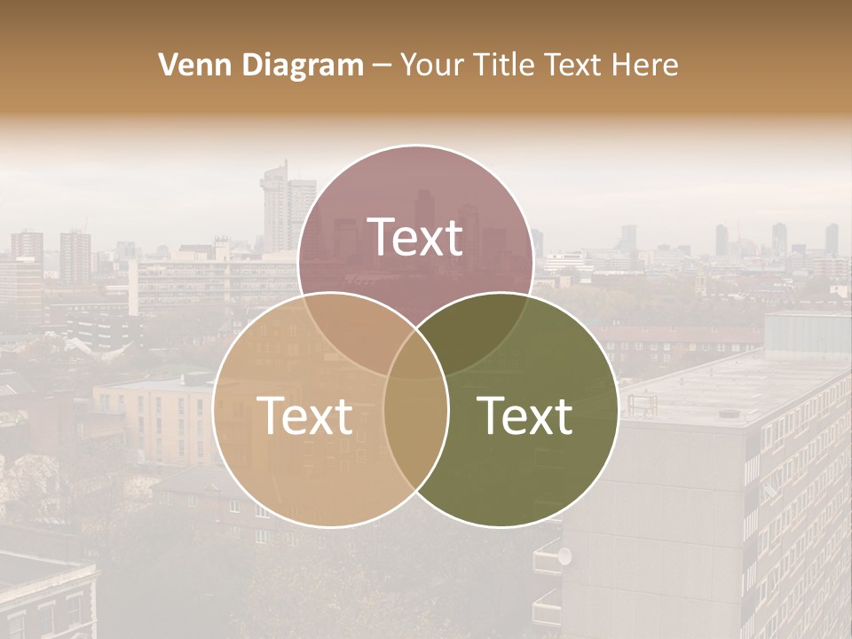 View From Elephant And Castle Aria, London PowerPoint Template