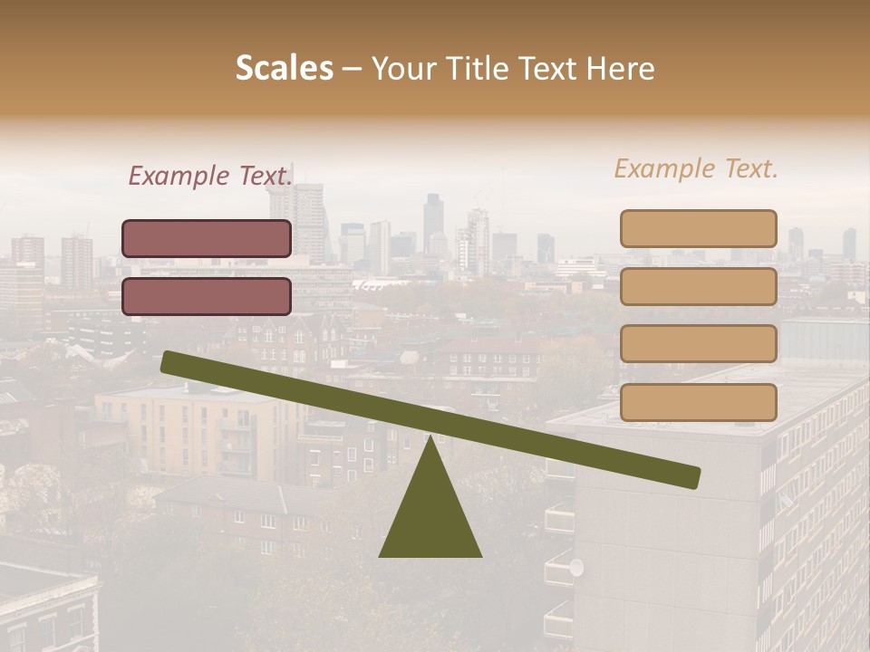 View From Elephant And Castle Aria, London PowerPoint Template