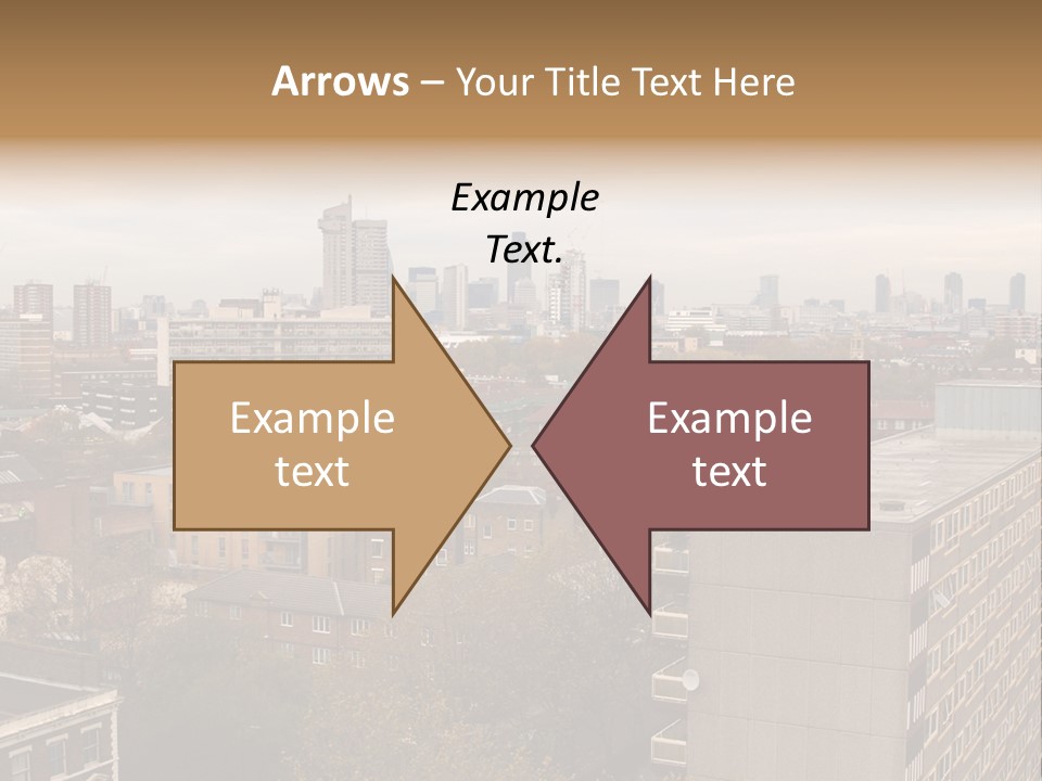 View From Elephant And Castle Aria, London PowerPoint Template