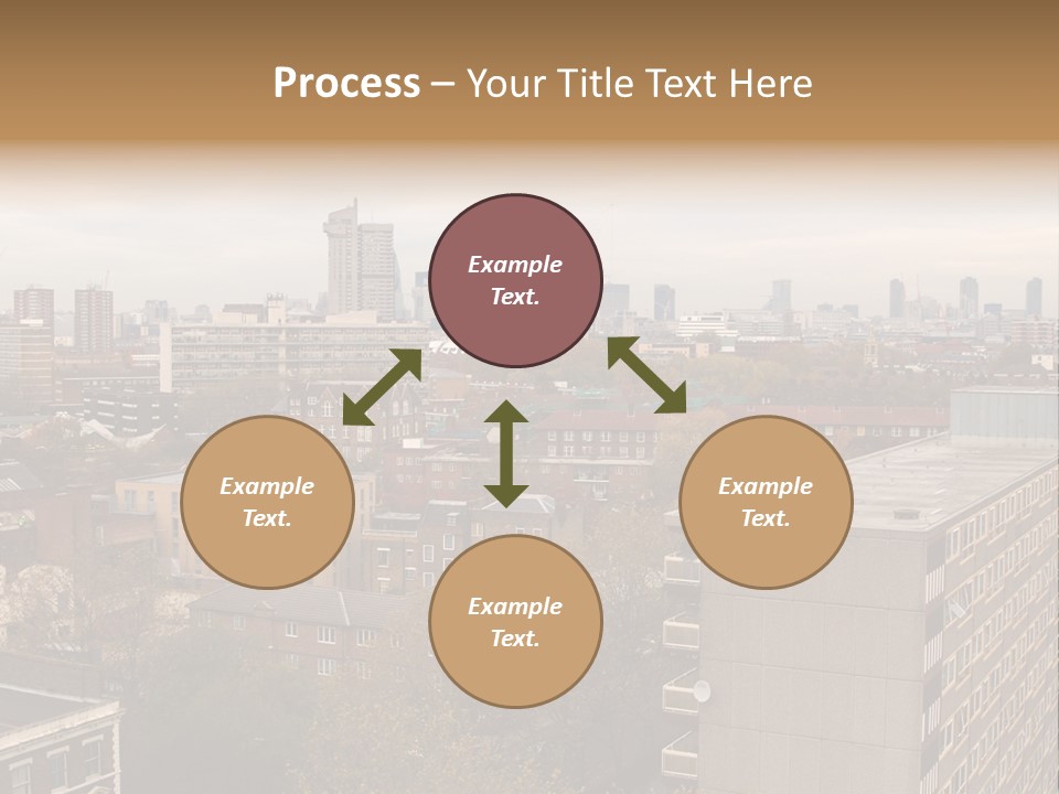 View From Elephant And Castle Aria, London PowerPoint Template