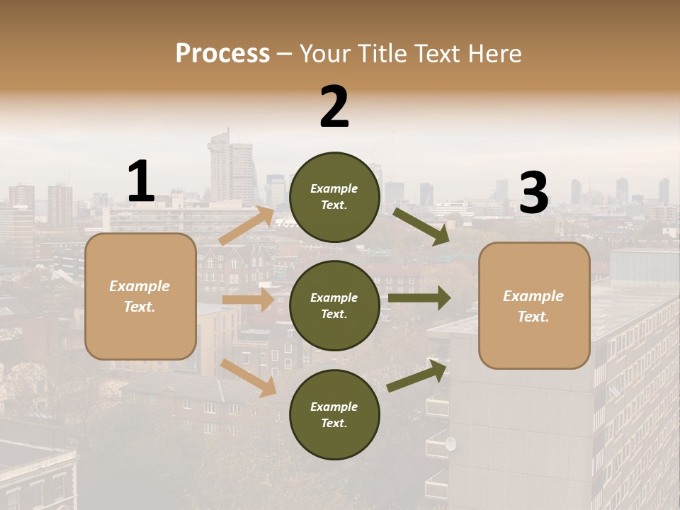 View From Elephant And Castle Aria, London PowerPoint Template