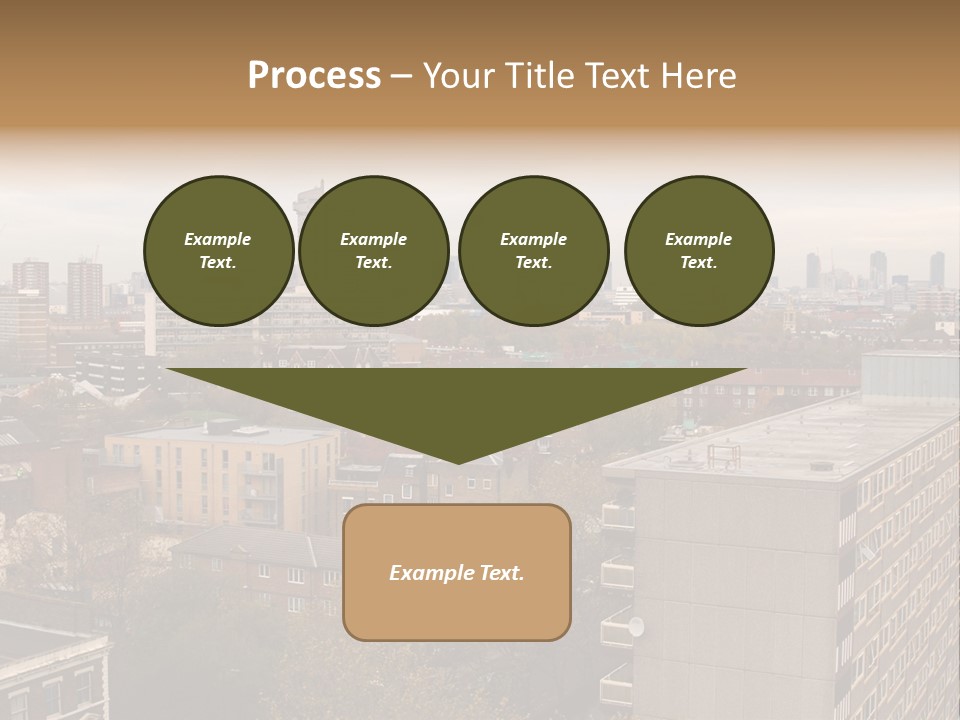 View From Elephant And Castle Aria, London PowerPoint Template