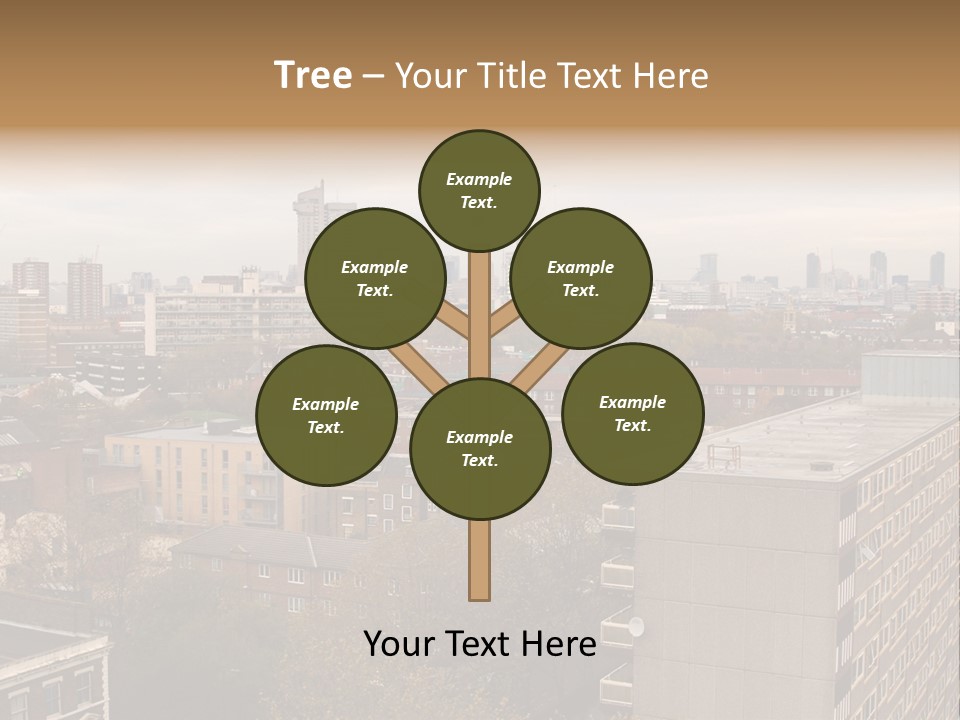 View From Elephant And Castle Aria, London PowerPoint Template