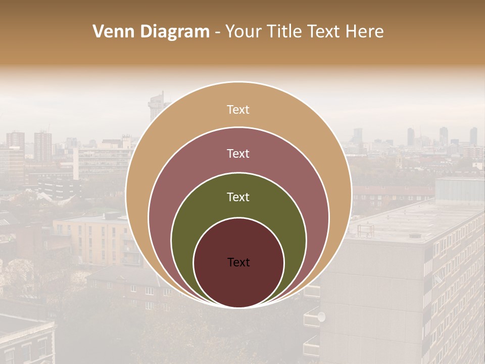View From Elephant And Castle Aria, London PowerPoint Template