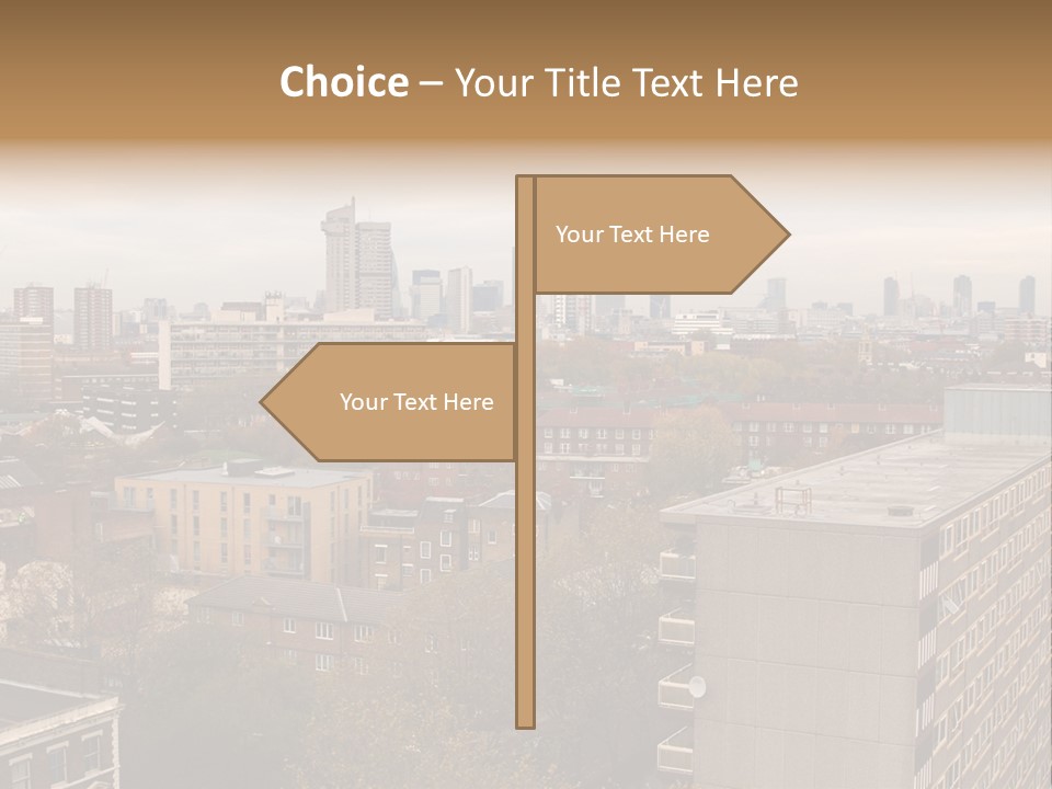 View From Elephant And Castle Aria, London PowerPoint Template