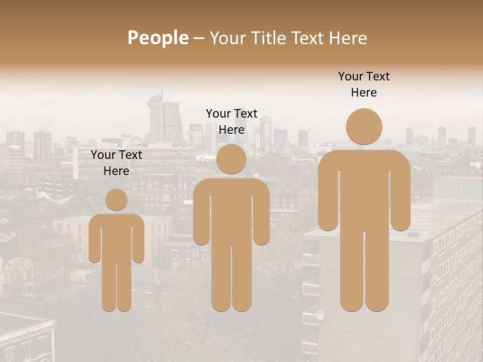 View From Elephant And Castle Aria, London PowerPoint Template