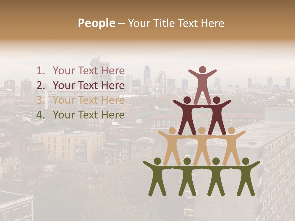 View From Elephant And Castle Aria, London PowerPoint Template