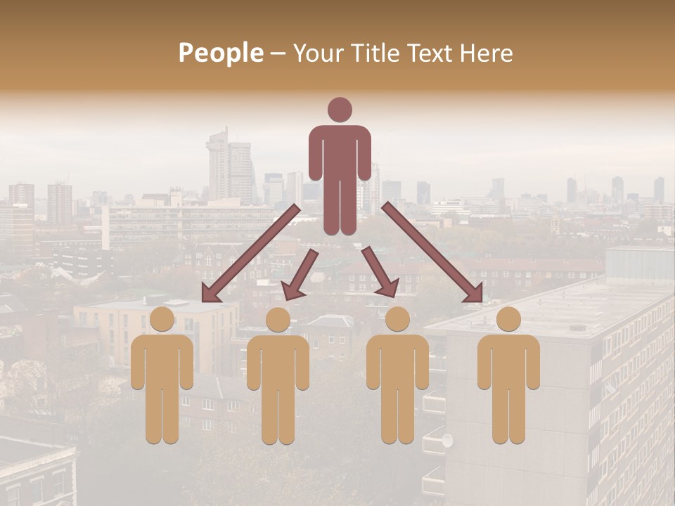 View From Elephant And Castle Aria, London PowerPoint Template