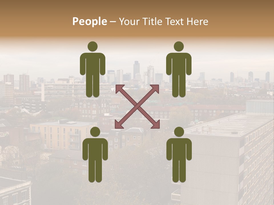 View From Elephant And Castle Aria, London PowerPoint Template