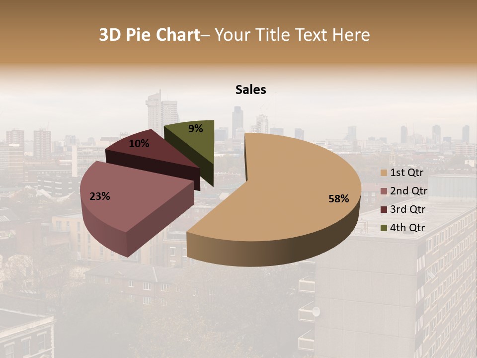 View From Elephant And Castle Aria, London PowerPoint Template