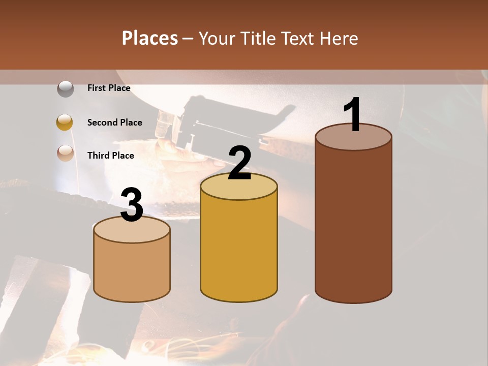 A Person Working On A Piece Of Metal With Sparks PowerPoint Template