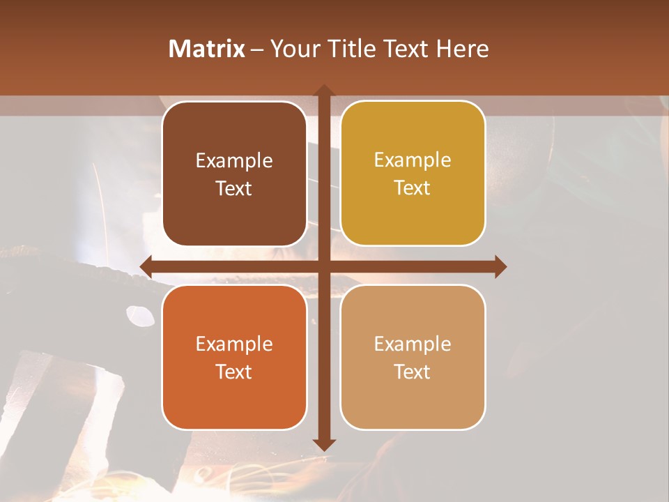 A Person Working On A Piece Of Metal With Sparks PowerPoint Template