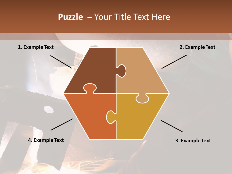 A Person Working On A Piece Of Metal With Sparks PowerPoint Template