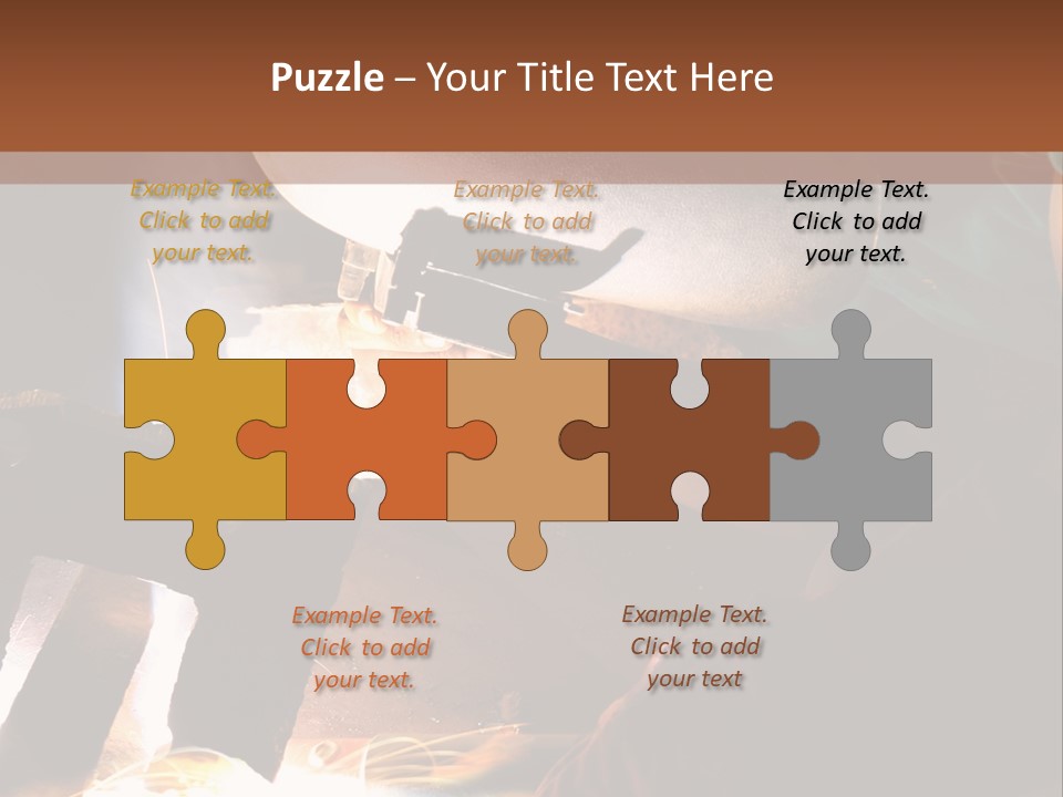 A Person Working On A Piece Of Metal With Sparks PowerPoint Template