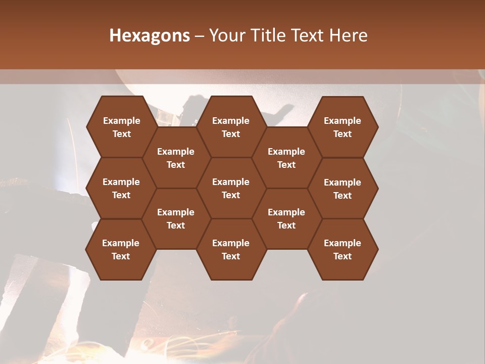 A Person Working On A Piece Of Metal With Sparks PowerPoint Template