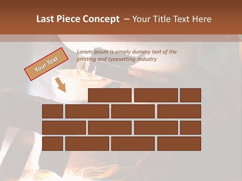 A Person Working On A Piece Of Metal With Sparks PowerPoint Template