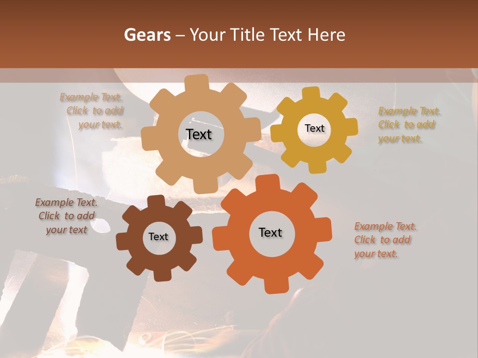 A Person Working On A Piece Of Metal With Sparks PowerPoint Template