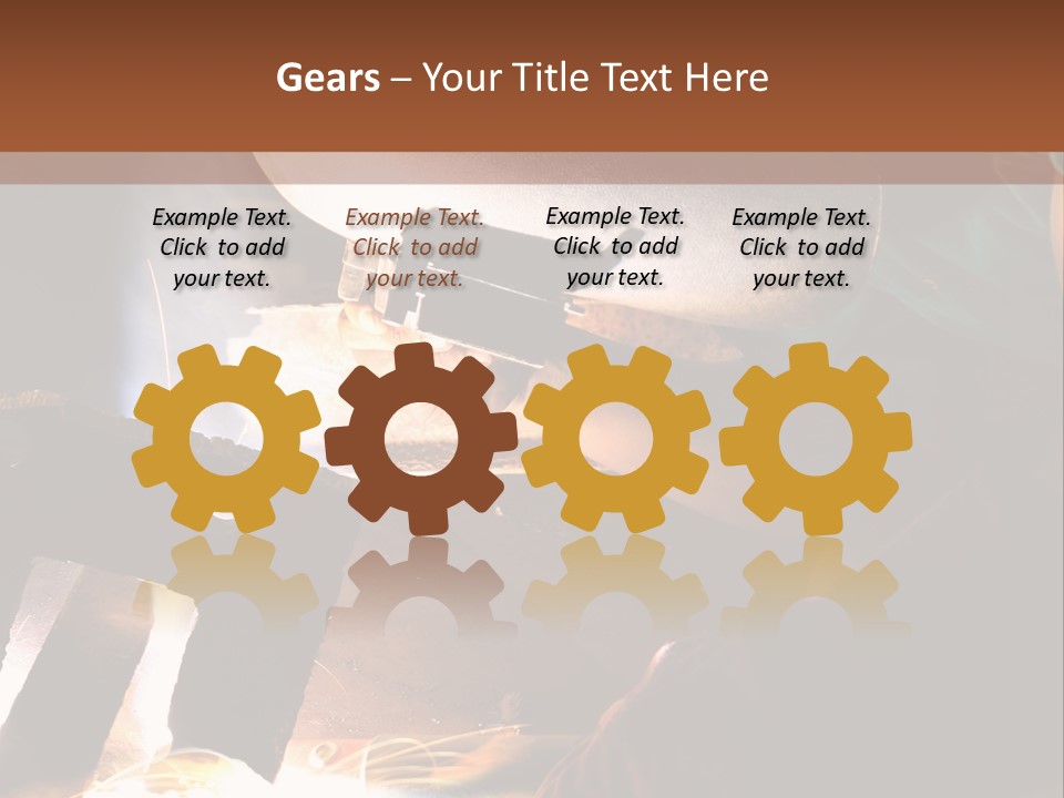 A Person Working On A Piece Of Metal With Sparks PowerPoint Template