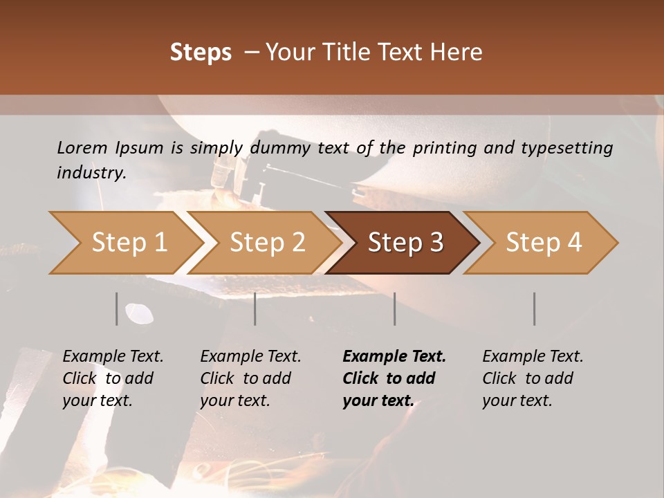 A Person Working On A Piece Of Metal With Sparks PowerPoint Template