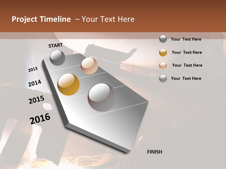 A Person Working On A Piece Of Metal With Sparks PowerPoint Template