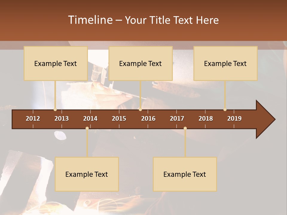 A Person Working On A Piece Of Metal With Sparks PowerPoint Template