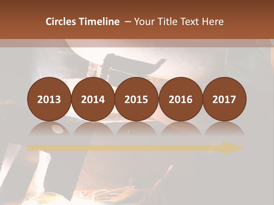 A Person Working On A Piece Of Metal With Sparks PowerPoint Template