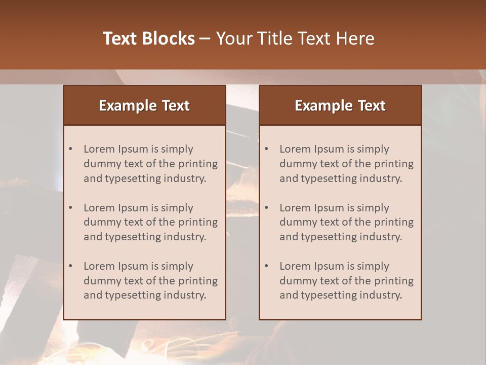 A Person Working On A Piece Of Metal With Sparks PowerPoint Template