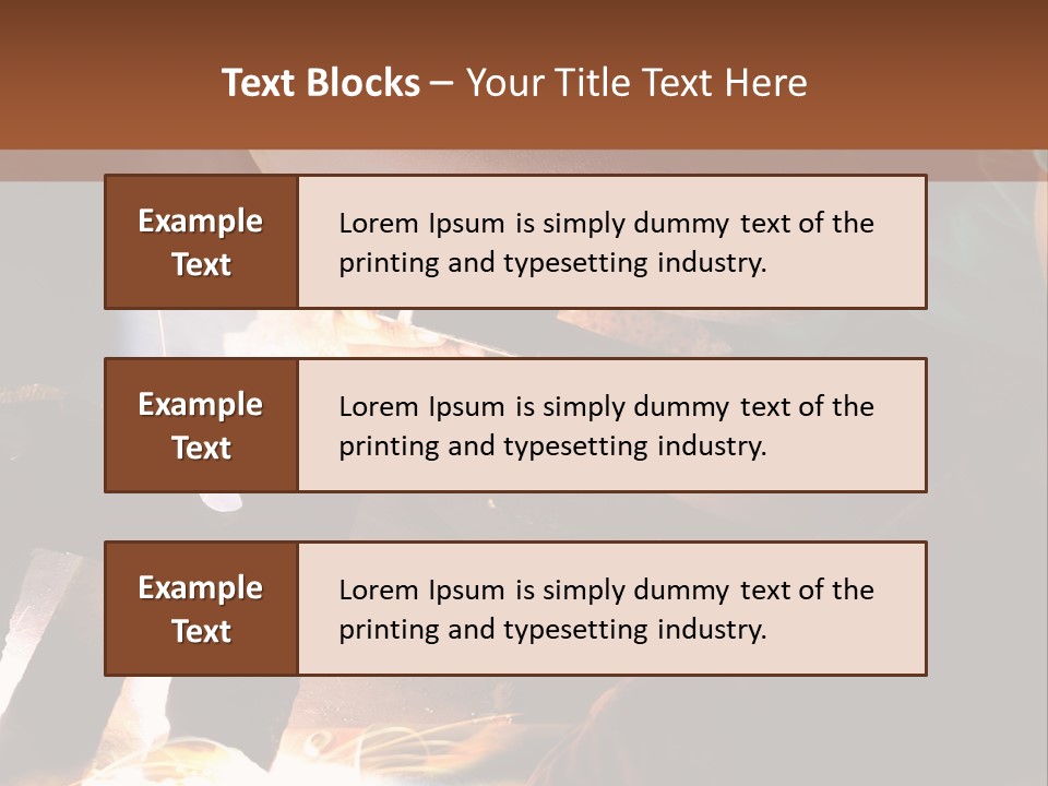 A Person Working On A Piece Of Metal With Sparks PowerPoint Template
