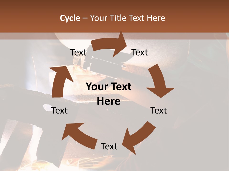 A Person Working On A Piece Of Metal With Sparks PowerPoint Template