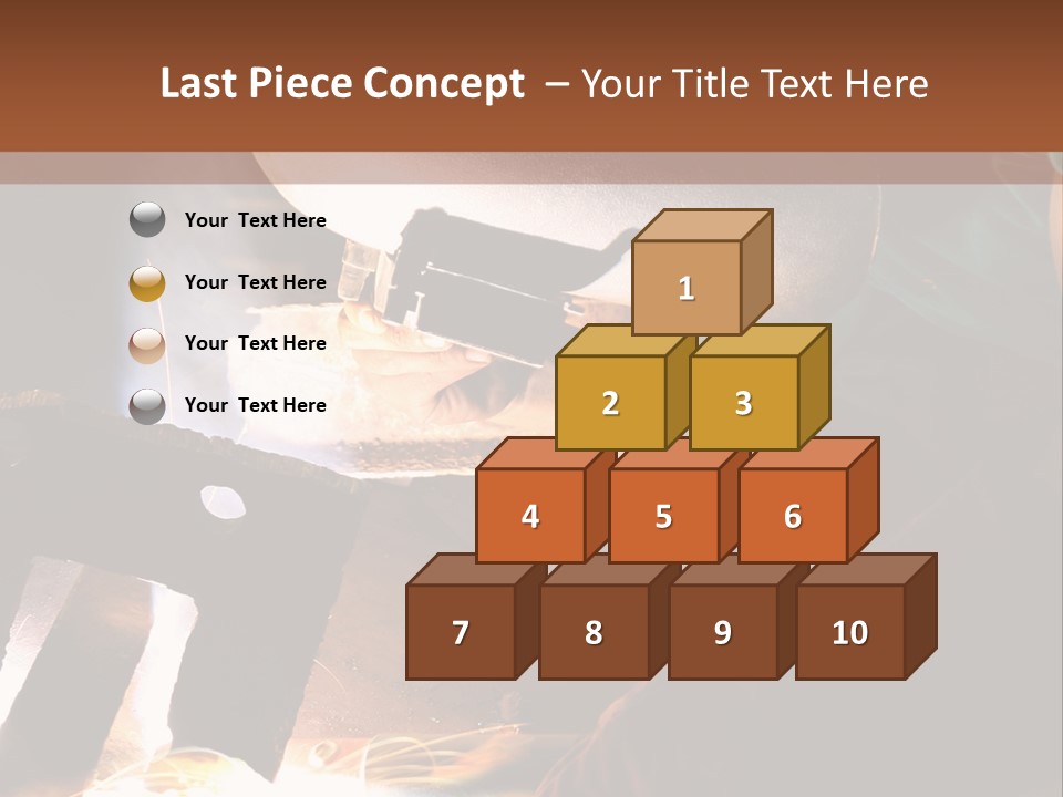 A Person Working On A Piece Of Metal With Sparks PowerPoint Template
