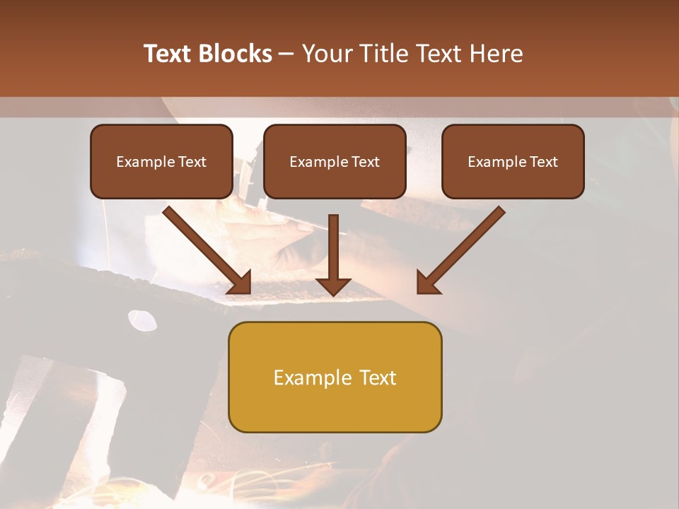 A Person Working On A Piece Of Metal With Sparks PowerPoint Template