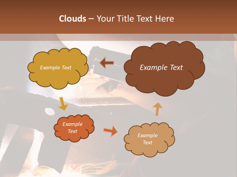 A Person Working On A Piece Of Metal With Sparks PowerPoint Template