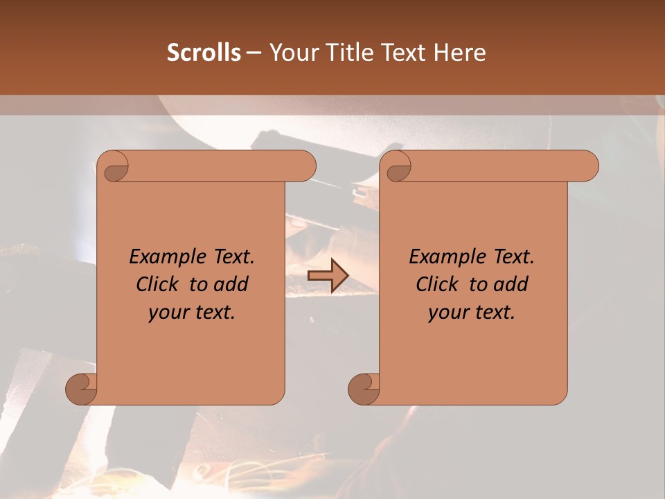 A Person Working On A Piece Of Metal With Sparks PowerPoint Template