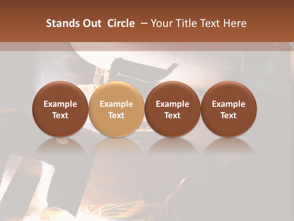 A Person Working On A Piece Of Metal With Sparks PowerPoint Template