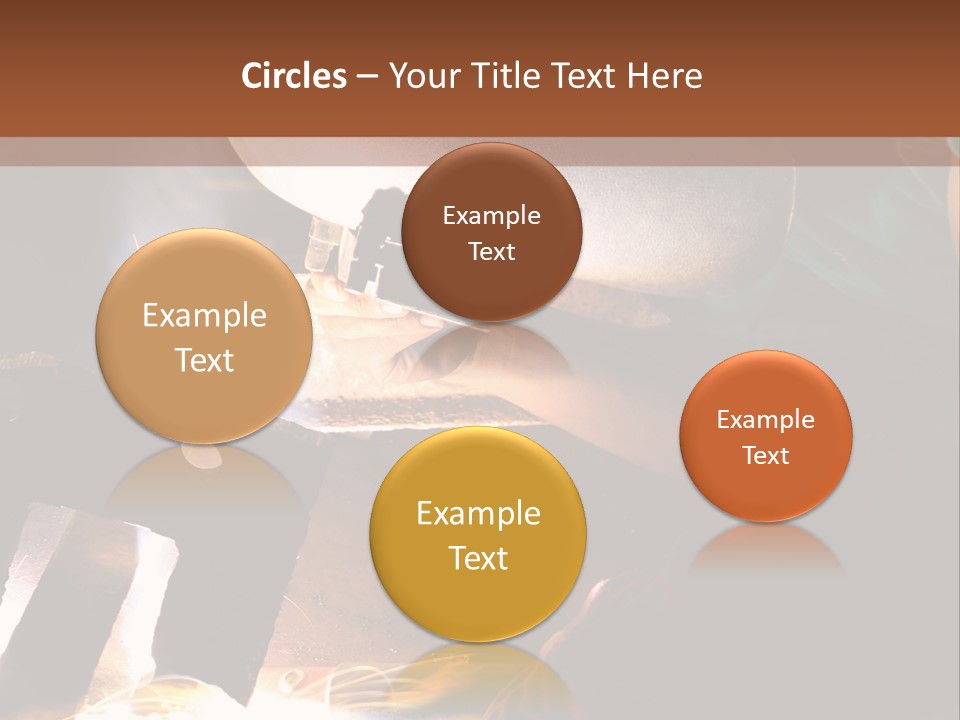 A Person Working On A Piece Of Metal With Sparks PowerPoint Template