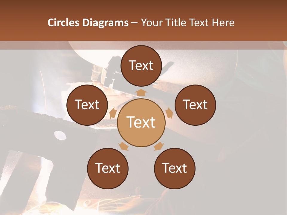 A Person Working On A Piece Of Metal With Sparks PowerPoint Template