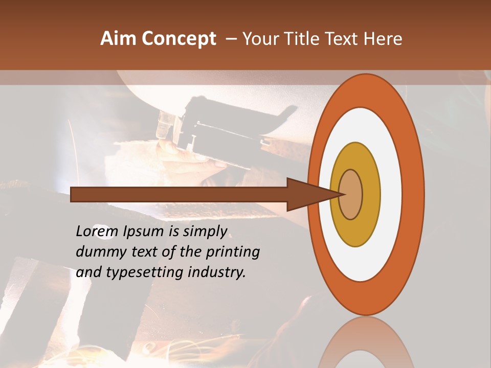 A Person Working On A Piece Of Metal With Sparks PowerPoint Template