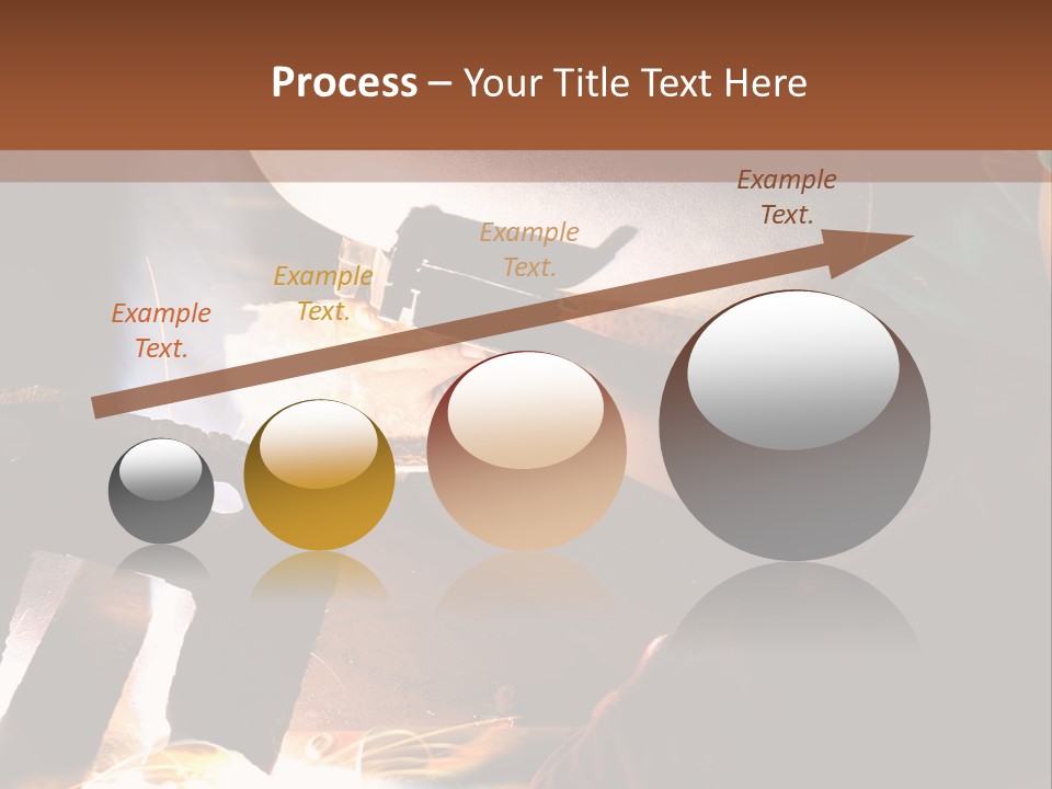 A Person Working On A Piece Of Metal With Sparks PowerPoint Template