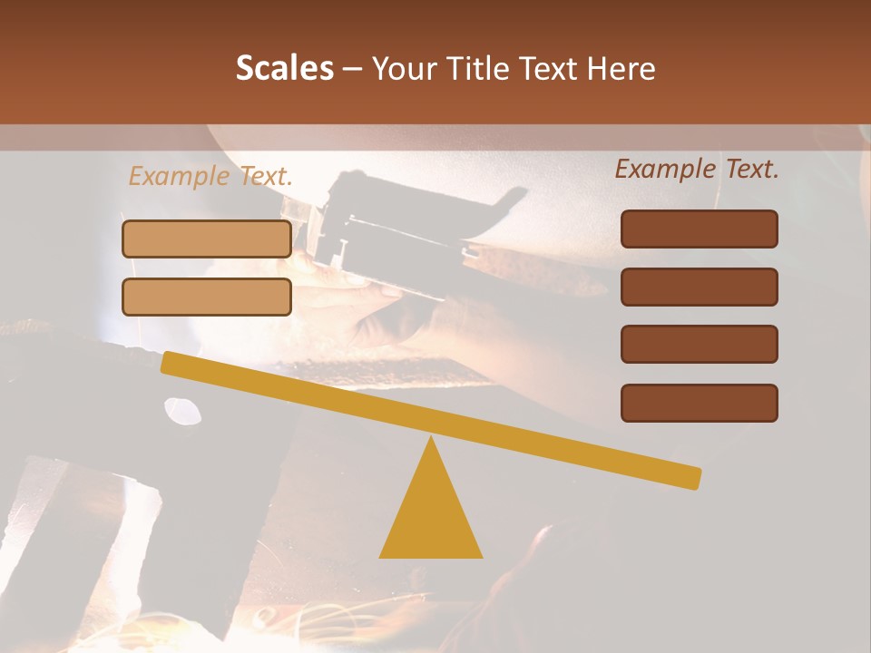 A Person Working On A Piece Of Metal With Sparks PowerPoint Template