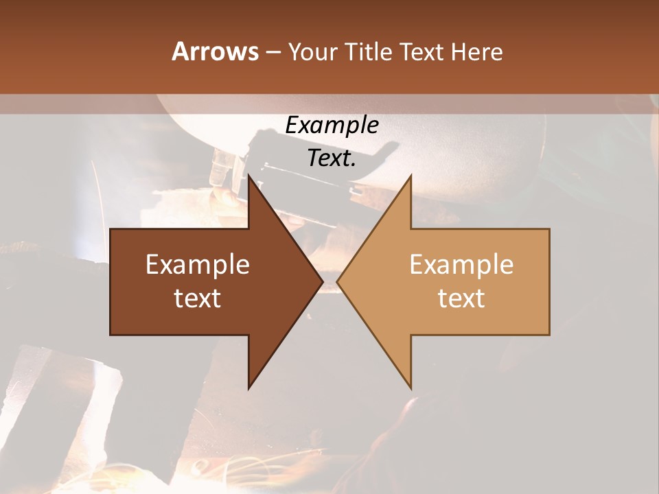 A Person Working On A Piece Of Metal With Sparks PowerPoint Template