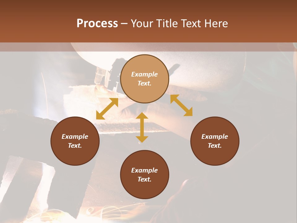A Person Working On A Piece Of Metal With Sparks PowerPoint Template